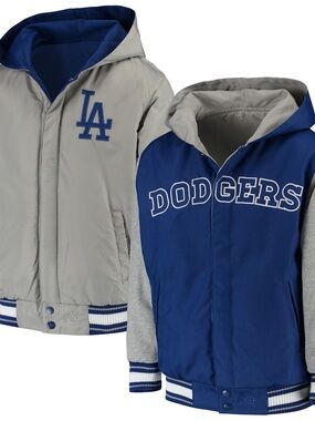 Los Angeles Dodgers JH Design Youth Hooded Jacket - Royal